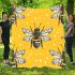 Pattern of bees in black and yellow blanket