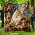 Persian cat at tea parties blanket