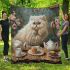 Persian cat at tea parties blanket