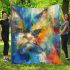 Persian cat in abstract artworks blanket