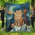 Persian cat in celestial observatories blanket