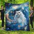 Persian cat in celestial starship voyages blanket