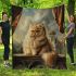 Persian cat in classical style blanket