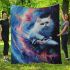 Persian cat in cosmic journeys blanket