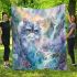 Persian cat in enchanted watercolor dreamscapes blanket