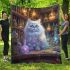 Persian cat in magical alchemist's laboratories blanket