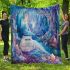 Persian cat in mystical crystal caverns blanket