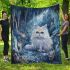 Persian cat in mystical crystal caverns blanket