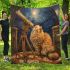 Persian cat in timeless astronomical observatories blanket