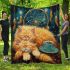 Persian cats sleeping and coffee and dream catcher blanket