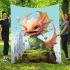 Playful dragon on hilltop blanket