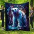 Polar bear with dream catcher area rug blanket