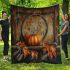 Pumkin and dream catcher area rug blanket