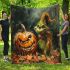 Pumpkin grinchy smile and cartoon mother 3d blanket