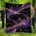 Purple and gold dragonflies blanket