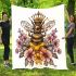Queen bee sitting on top of honeycomb 24 blanket