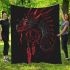 Red eyes dragon with dream catcher area rug blanket