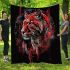 Red panther and dream catcher area rug blanket