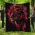 Red panther and dream catcher area rug blanket