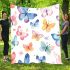 Seamless pattern of colorful butterflies blanket