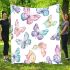 Seamless pattern of colorful butterflies blanket
