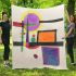 Simple drawing of an abstract composition with geometric shapes blanket