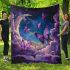 The purple butterflies dance gracefully in the sky blanket