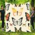 Various butterflies in different sizes and colors blanket