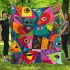 Vibrant and colorful painting of fish blanket