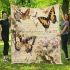 Vintage collage of vintage butterflies blanket