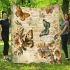 Vintage collage of vintage butterflies blanket