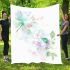 Watercolor pastel colorful light green blanket