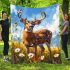 Whitetailed buck standing in a meadow with daisies blanket