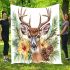 Whitetailed buck with elegant antlers blanket