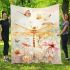 Yellow dragonfly with wings spread blanket