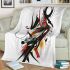 Abstract animal combining organic shapes blanket