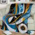 Abstract art painting with beautiful shapes and lines blanket