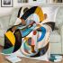 Abstract composition of colorful shapes blanket