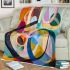 Abstract composition with geometric shapes and vibrant colors blanket