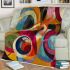 Abstract composition with geometric shapes and vibrant colors blanket