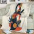 Abstract design with geometric shapes and organic forms blanket