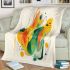 Abstract design with organic shapes and splashes blanket