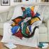 Abstract graffiti minimalist style blanket