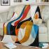 Abstract modern painting with shapes and lines blanket