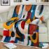 Abstract painting with various shapes blanket
