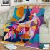 Abstract rooster colorful geometric abstract minimalist blanket