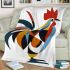 Abstract rooster colorful geometric abstract minimalist blanket