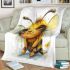 Adorable baby honey bee with big beautiful eyes blanket