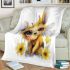 Adorable baby honey bee with big eyes blanket