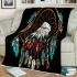 American eagle smile with dream catcher area rug blanket